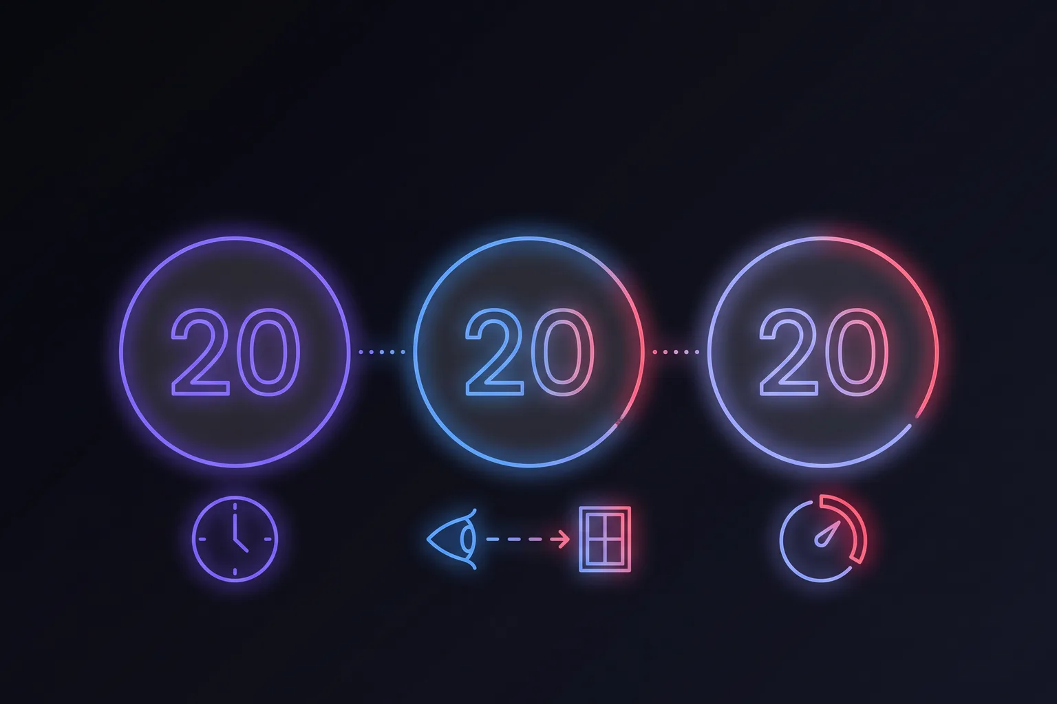 The 20-20-20 rule explained: every 20 minutes, look 20 feet away for 20 seconds